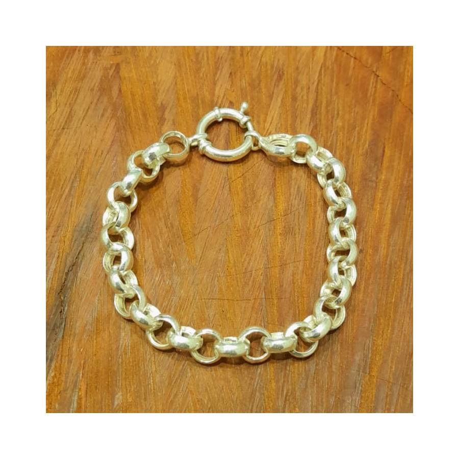 Pulseras Rolo Sólo Plata Nº 2 x 8mm