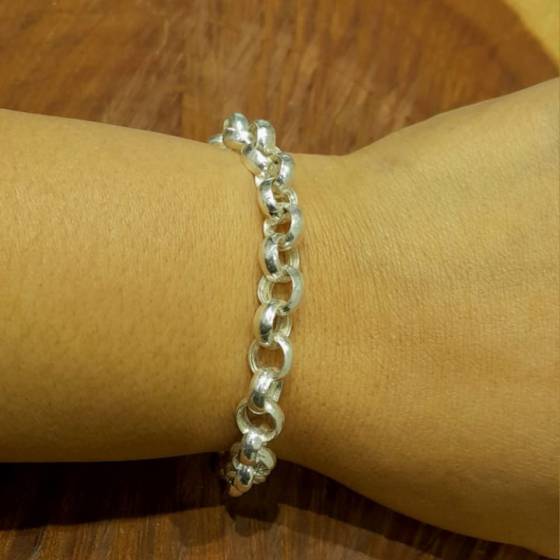 Pulseras Rolo Sólo Plata Nº 2 x 8mm