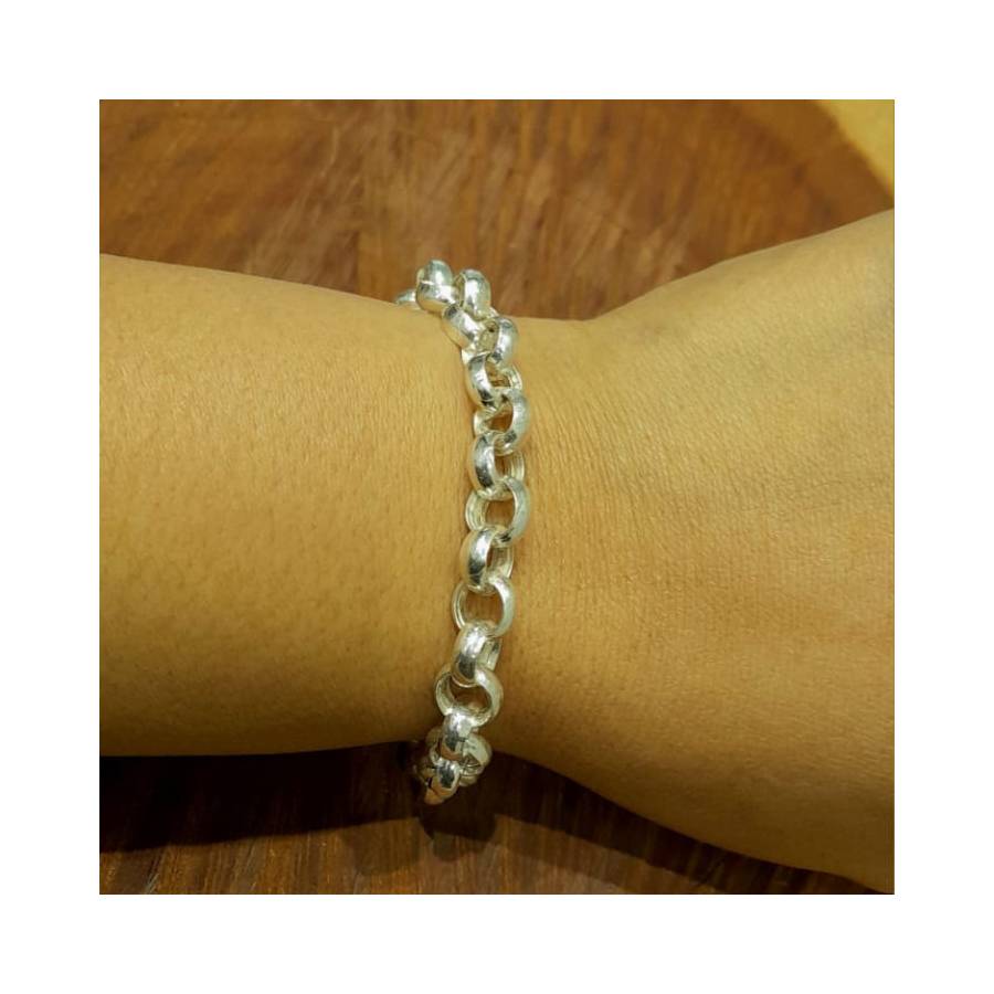 Pulseras Rolo Sólo Plata Nº 2 x 8mm
