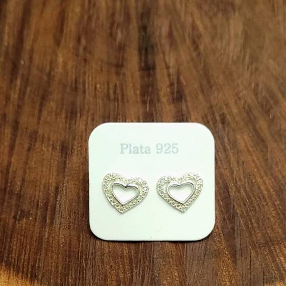Aros Pasante Corazón Calado Grande