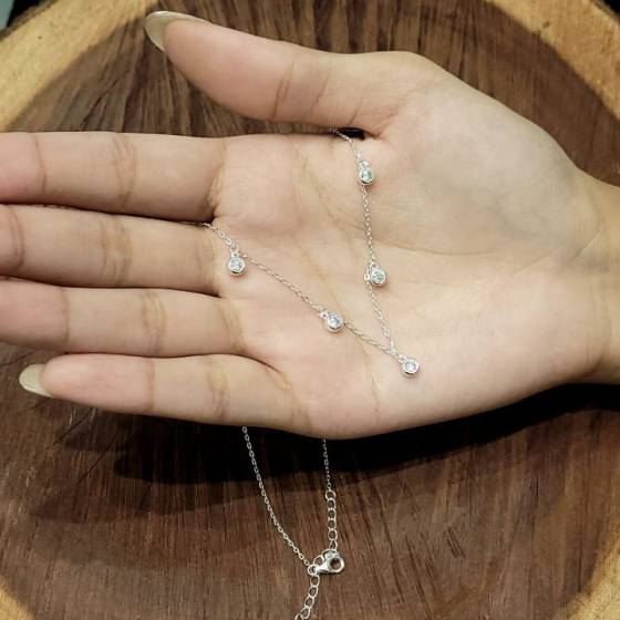 Cadenas Importado Choker Piedras 3mm