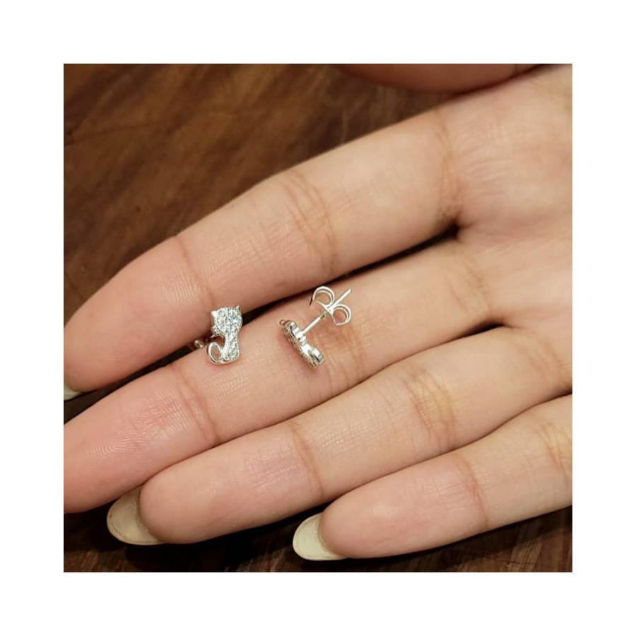 Aros Importado Gatito Niki c/Strass