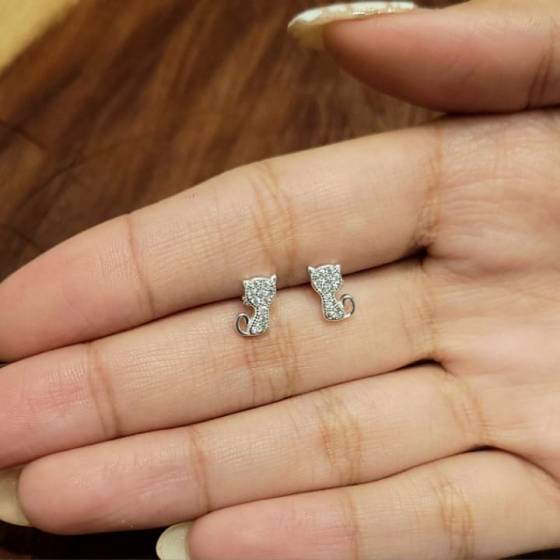 Aros Importado Gatito Niki c/Strass