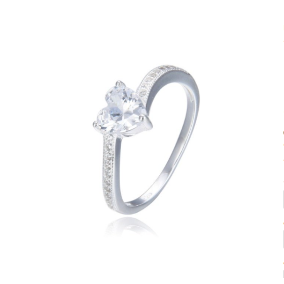 Anillos Importado Solitario Corazón