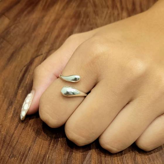 Anillos Doble Gota Abierto