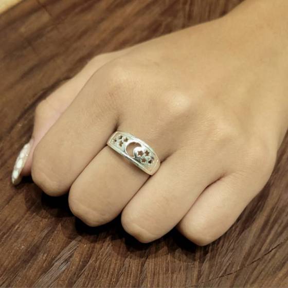 Anillos Luna y Estrellas Chico