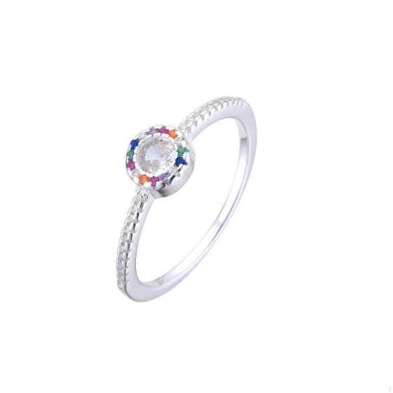 Anillos Importado con Piedra Blanca y Colores