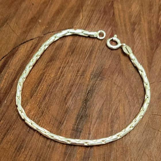 Pulseras Maciza FR N°1 de Plata Sola