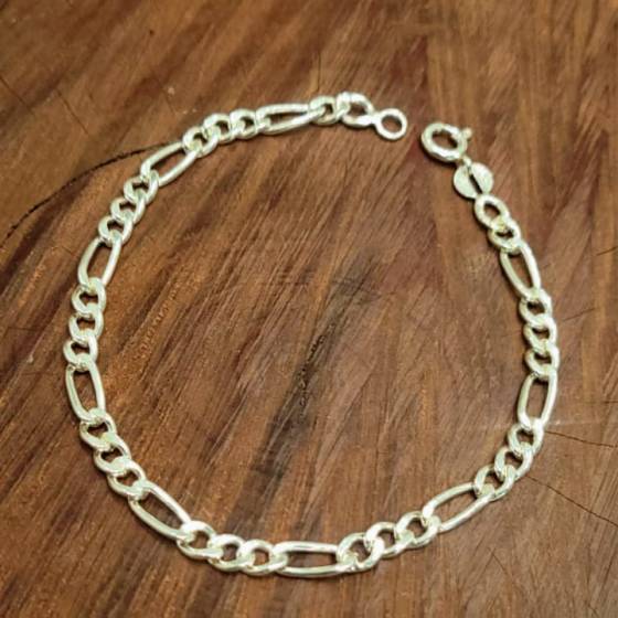 Pulseras Maciza Fígaro N°2 de Plata Sola