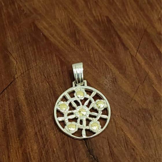 Dije Redondo Calado 22mm (única pieza)