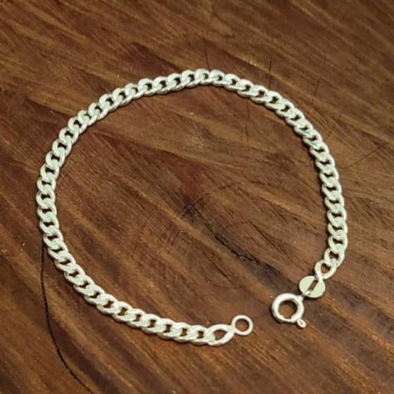 Pulseras Maciza Grumet Abierto N°3 de Plata Sola
