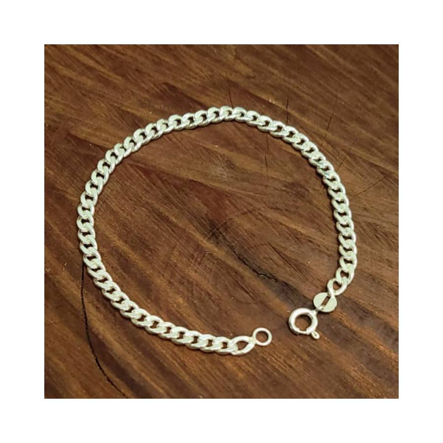 Pulseras Maciza Grumet Abierto N°3 de Plata Sola