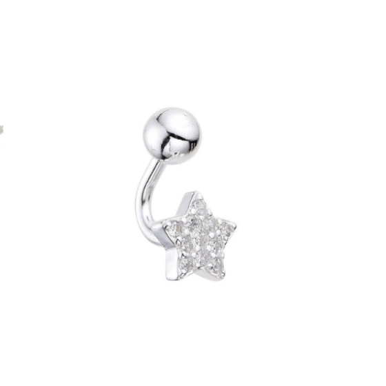 Aros Importado Piercing Ombligo Bolita y Estrella