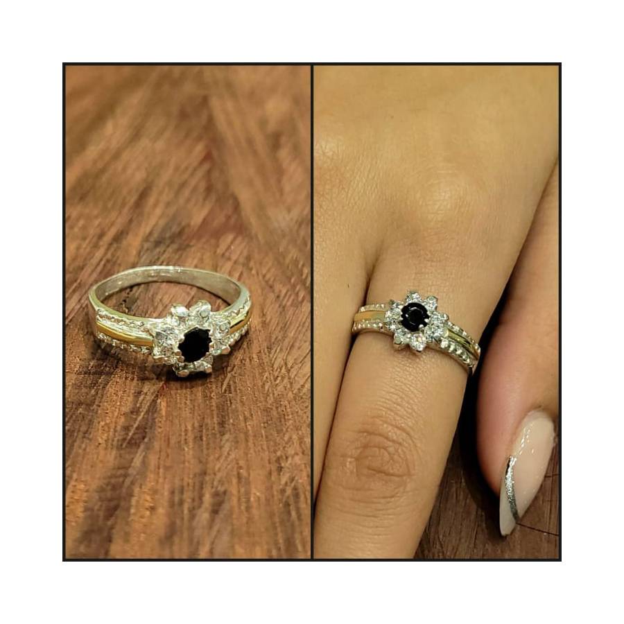 Anillos Flor de Piedra Plata y Oro