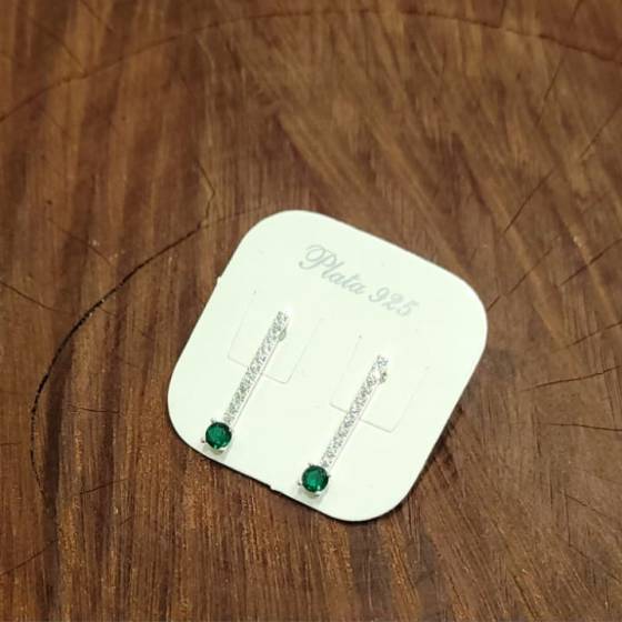 Aros Importado Colgante Savat Verde