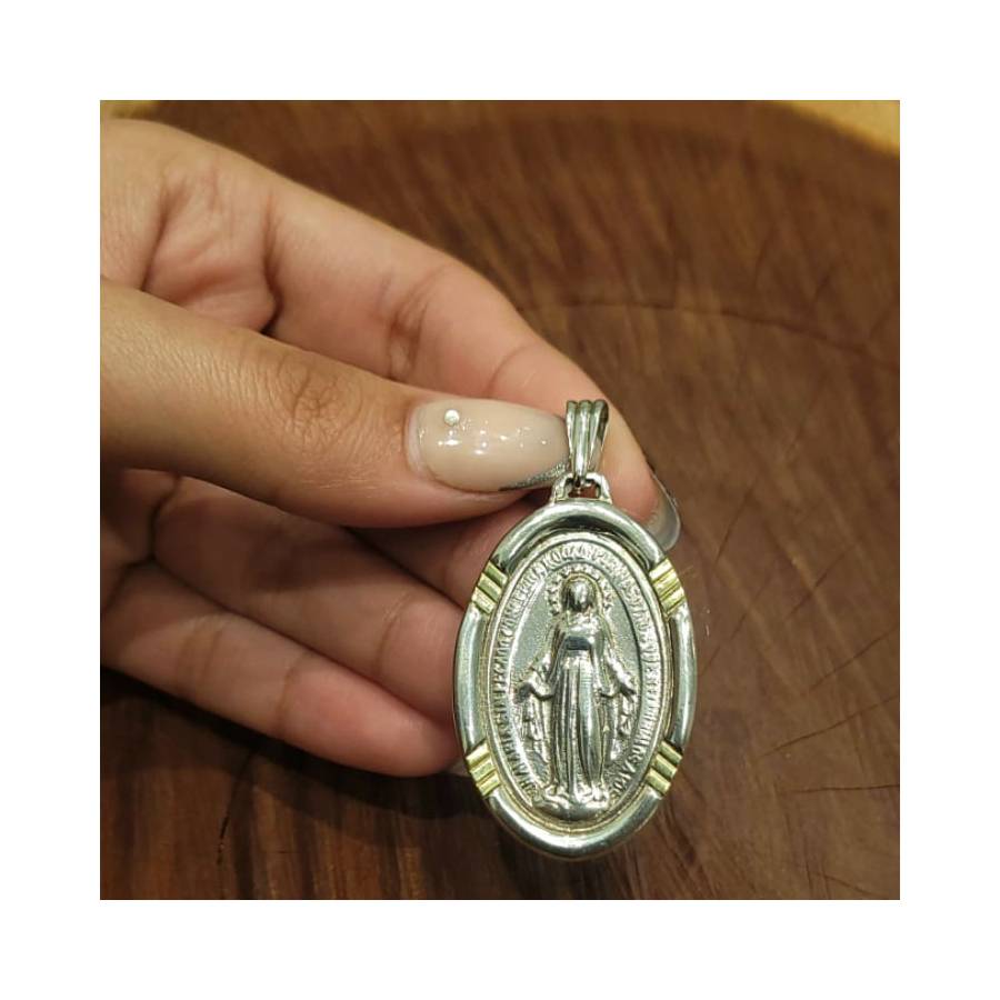Dijes Medalla Virgen Milagrosa c/Oro