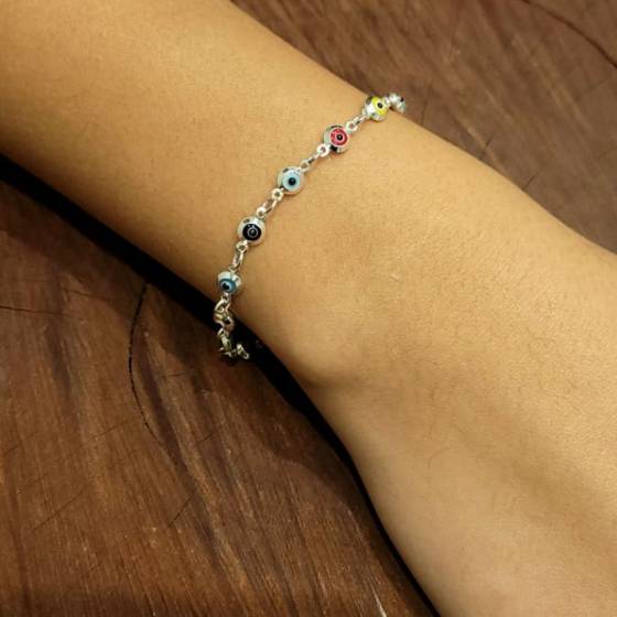 Pulseras Importado Ojitos Multicolor
