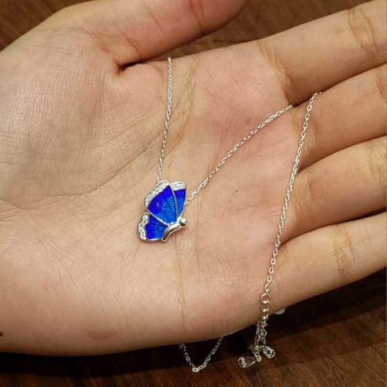 Cadenas Importado Conjunto Mariposa Azul