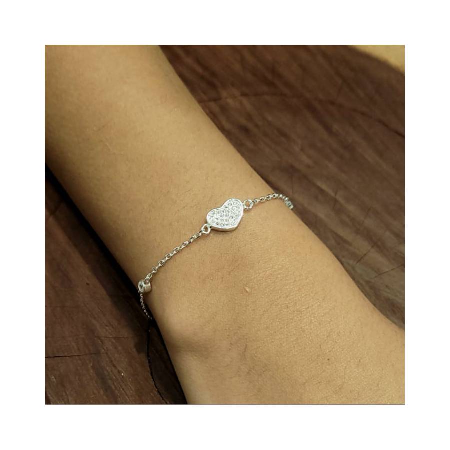 Pulseras Importado Corazón y Punto de Luz