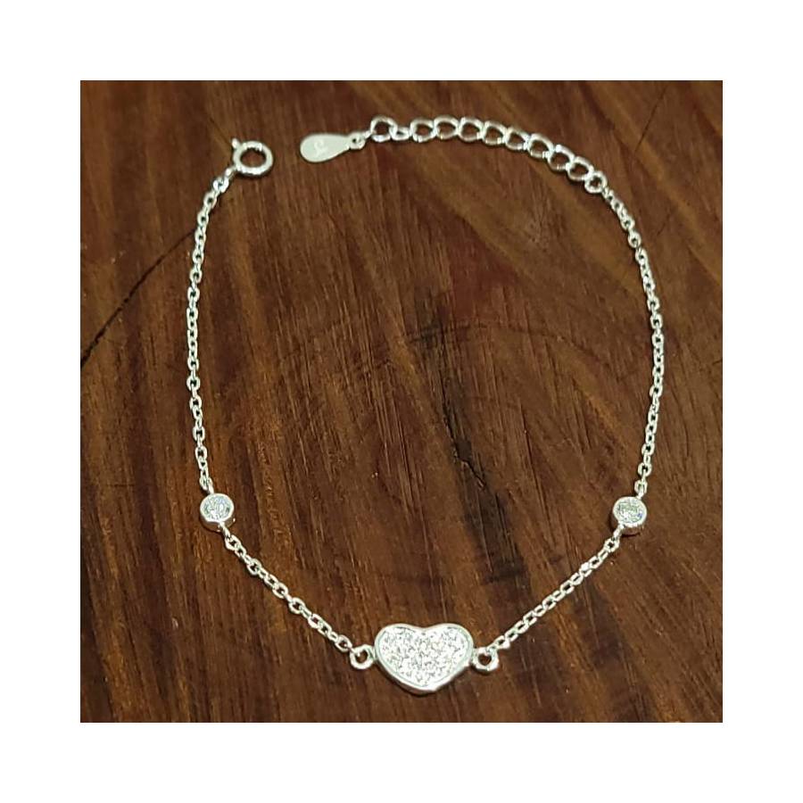 Pulseras Importado Corazón y Punto de Luz