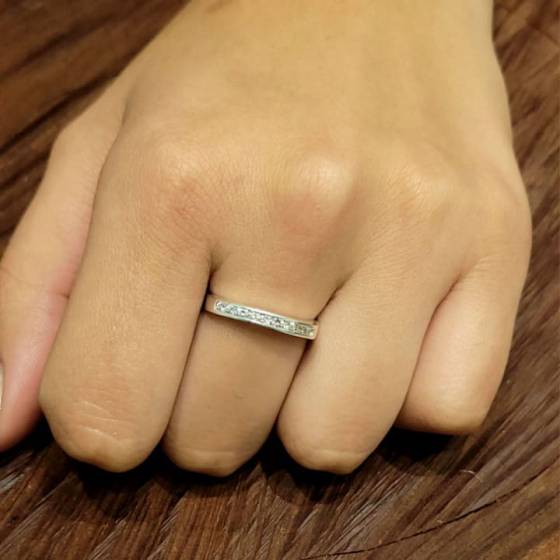 Anillos Medio Sin Fín Plata Sola