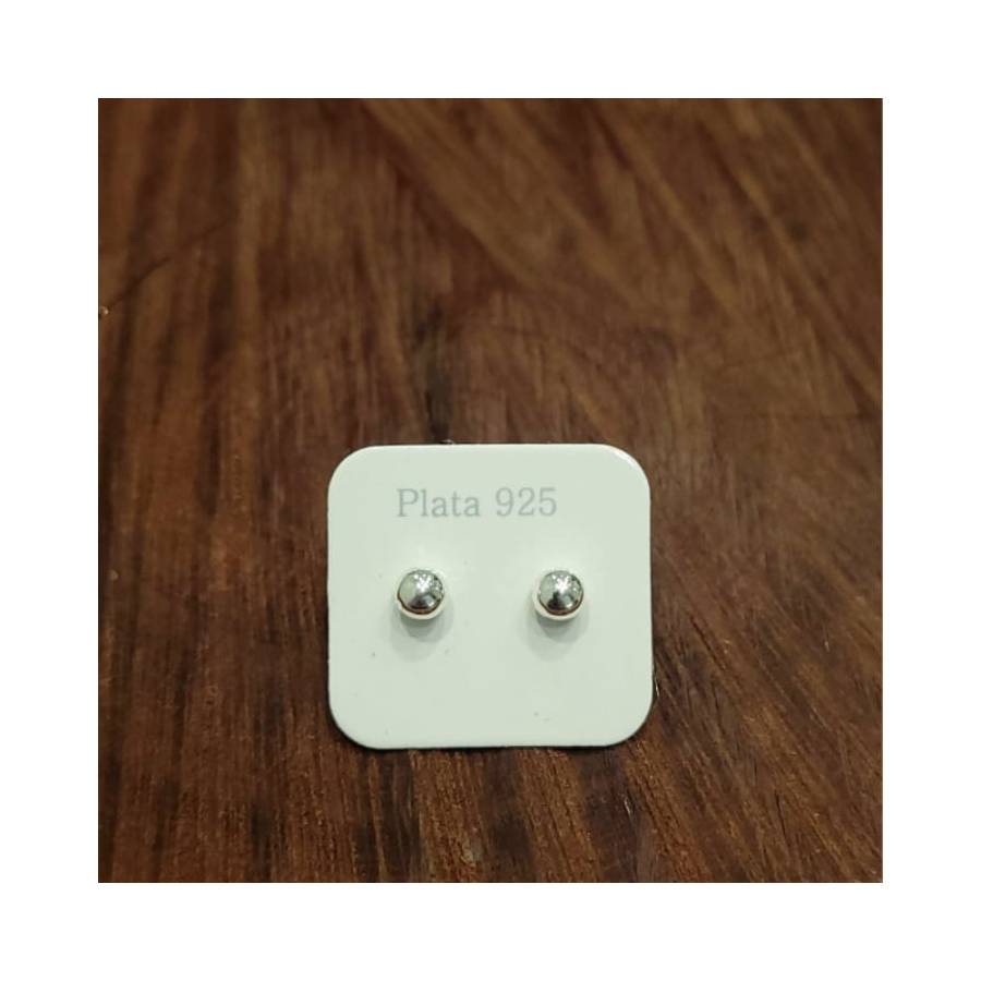 Aros Pasante Bolita Plata 5mm