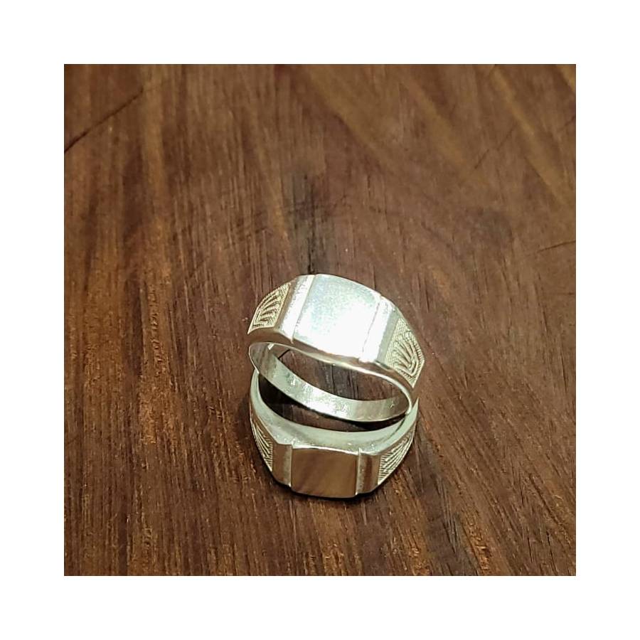 Anillos Sello Liso con Corona