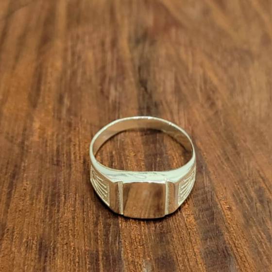 Anillos Sello Liso con Corona