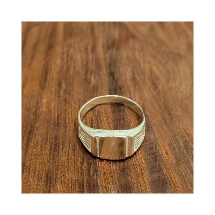 Anillos Sello Liso con Corona