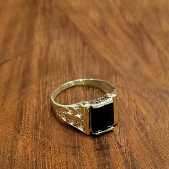 Anillos Sello Cristo/Flor de Líz/Corona con Piedra