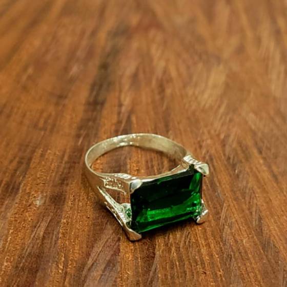 Anillos con Piedra Cuadrado 14x6mm