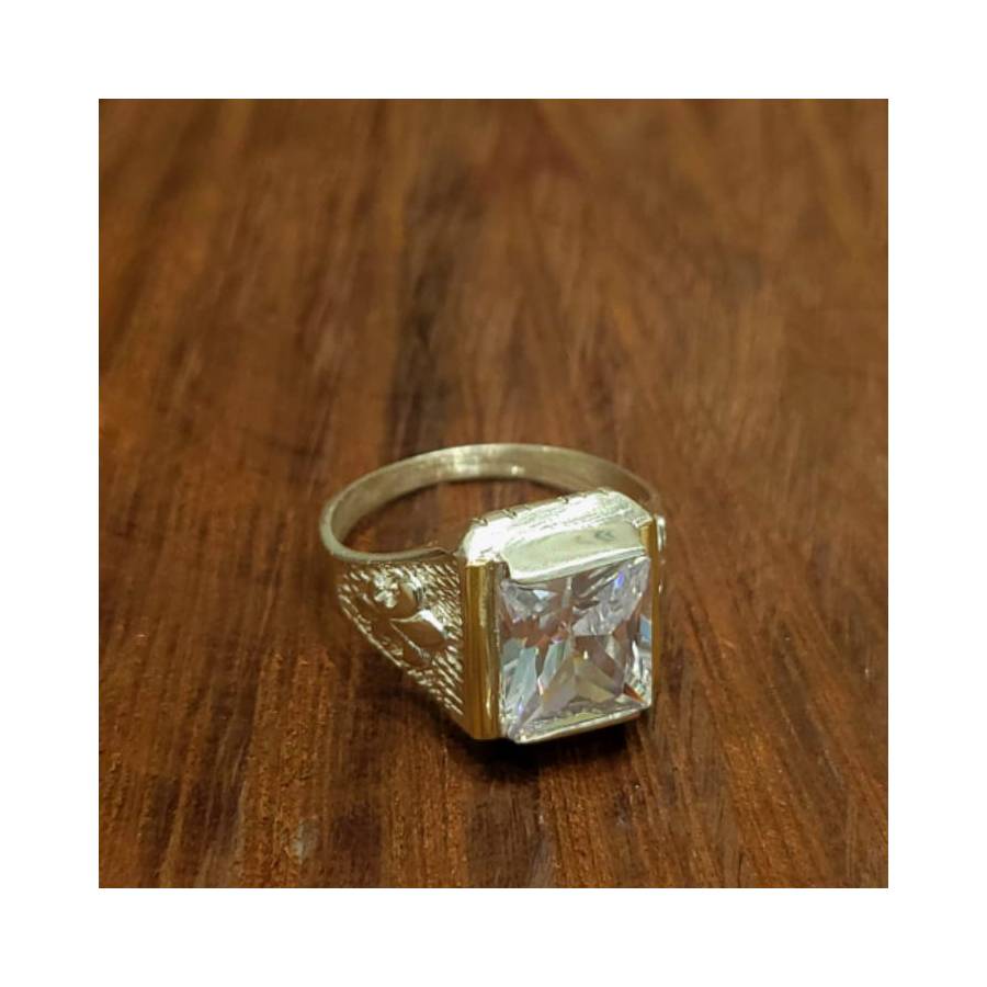 Anillos Sello Flor de Liz con Piedra