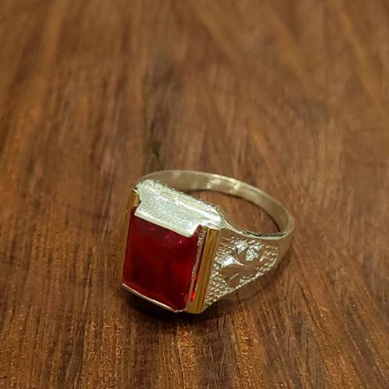 Anillos Sello Flor de Liz con Piedra