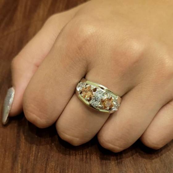 Anillos con Piedras de Plata y Oro