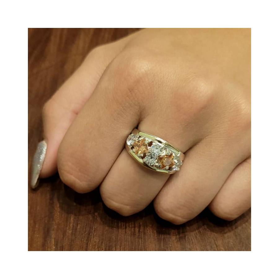 Anillos con Piedras de Plata y Oro
