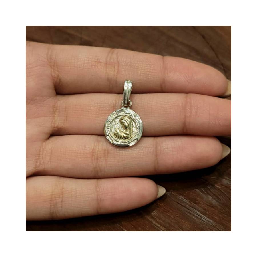 Dijes Medallita Virgen Niña 15mm