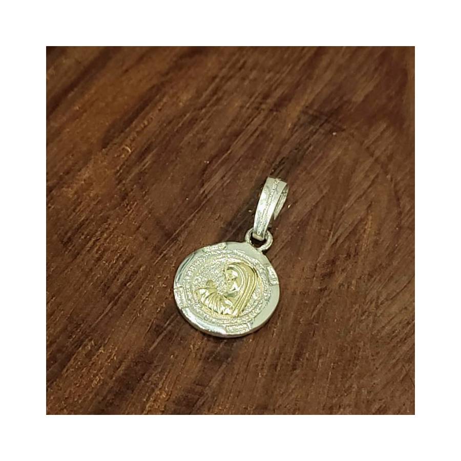 Dijes Medallita Virgen Niña 15mm