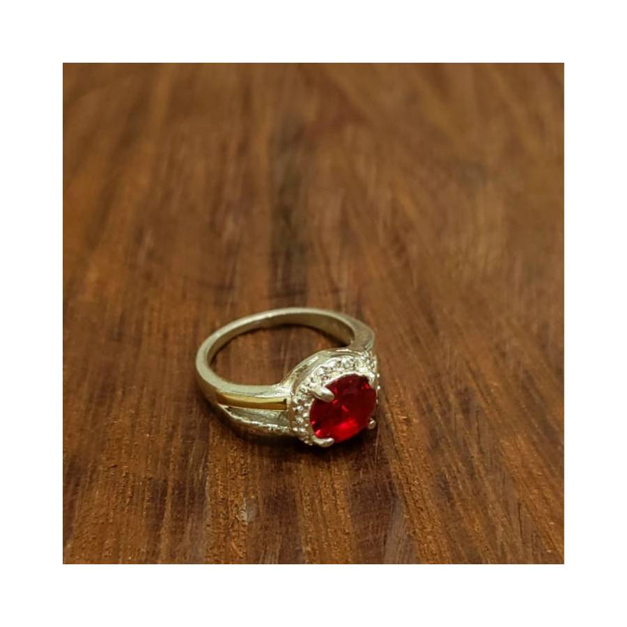 Anillos Cubic 7x8mm Plata y Oro