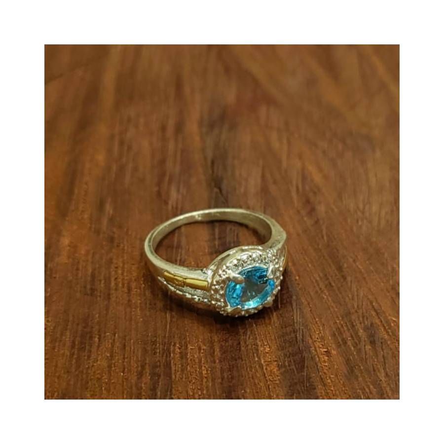 Anillos Cubic 7x8mm Plata y Oro