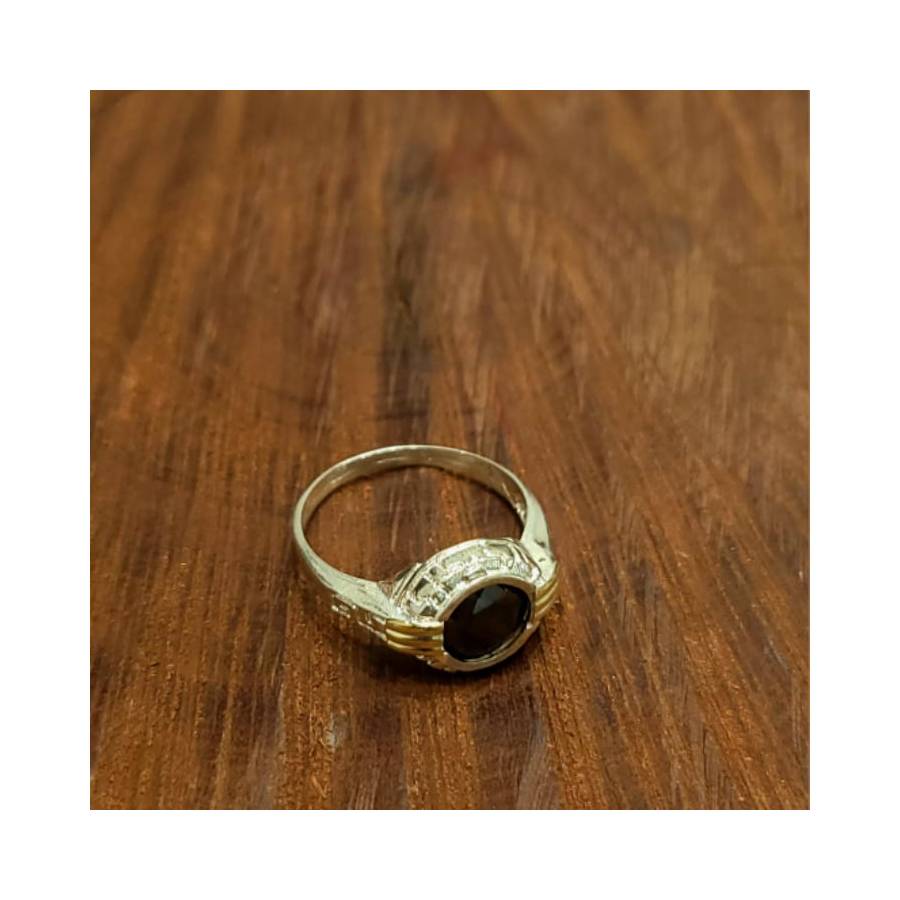 Anillos Cubic Redondo 11mm Plata y Oro