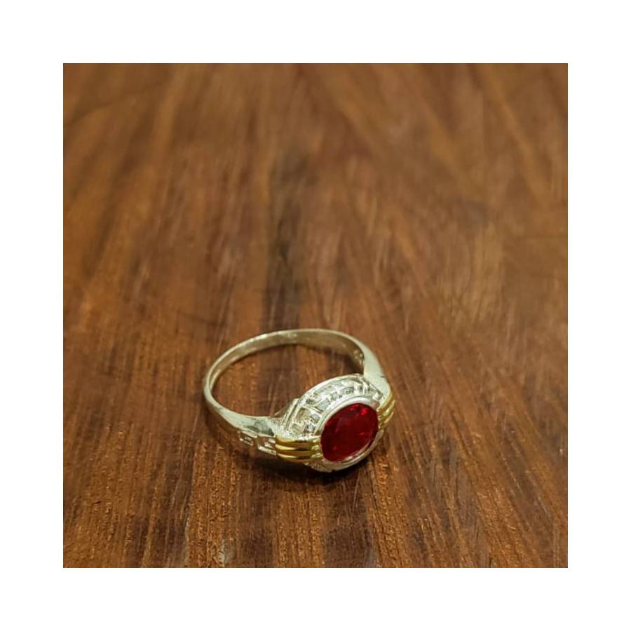 Anillos Cubic Redondo 11mm Plata y Oro