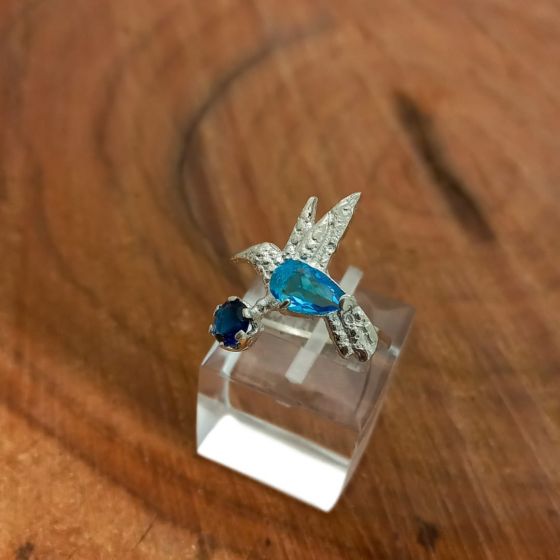 Anillo Colibrí c/Piedras