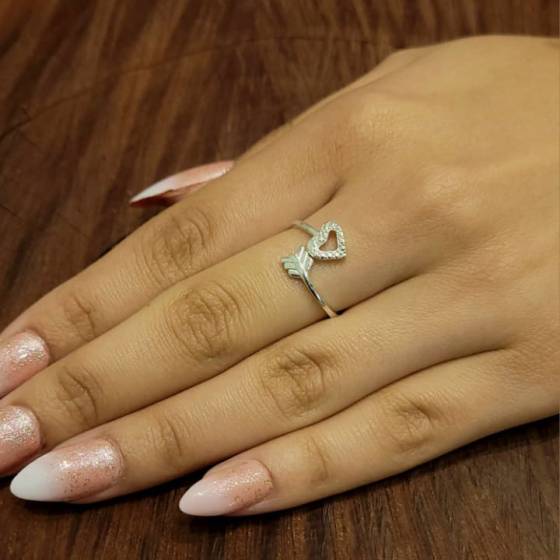 Anillos Ajustable Flecha de Corazón