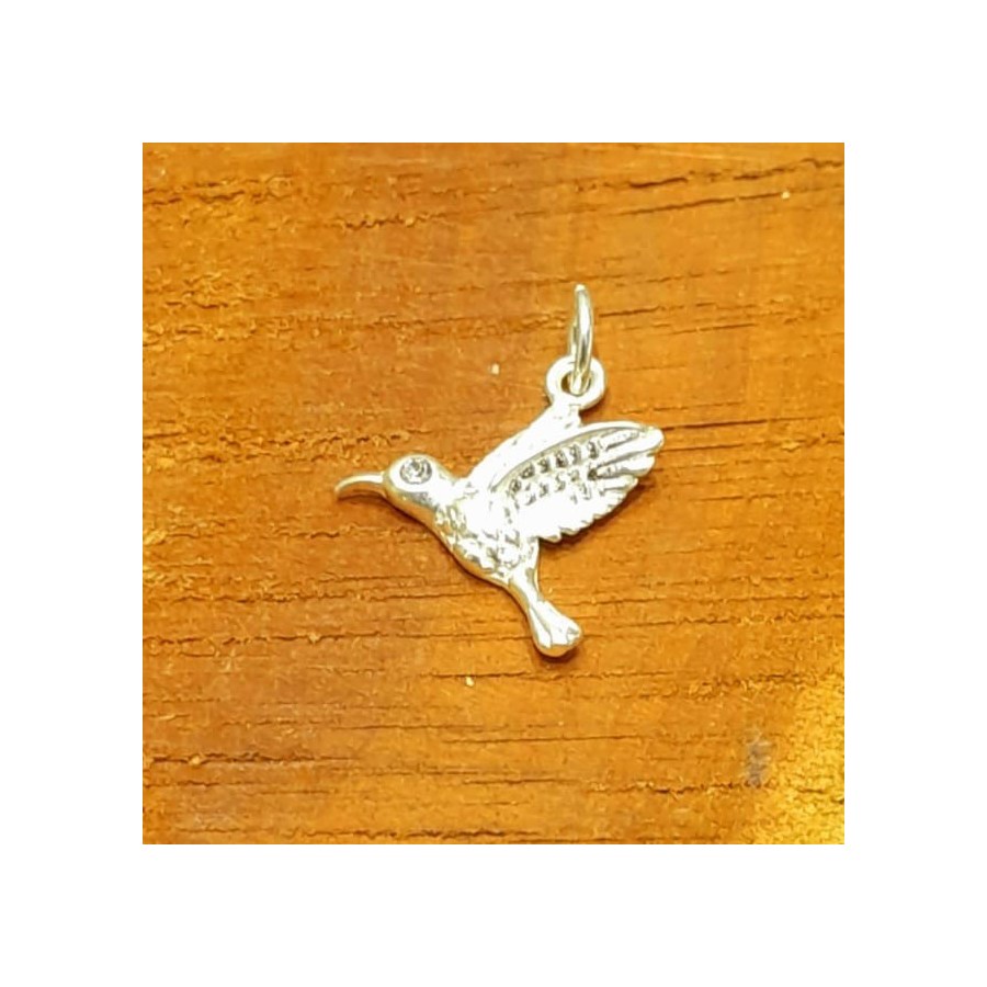 Dije Colibrí Plata 14x12mm