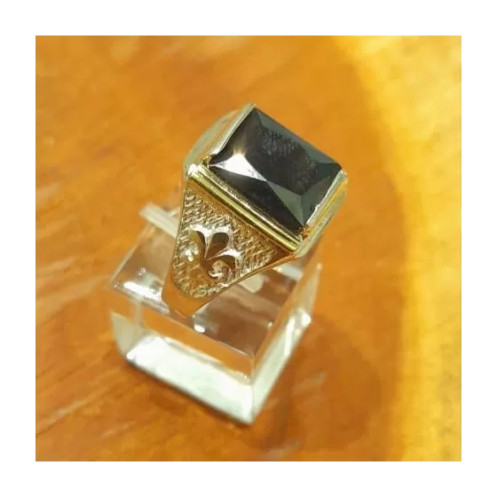 Anillos Sello Flor de Liz con Piedra