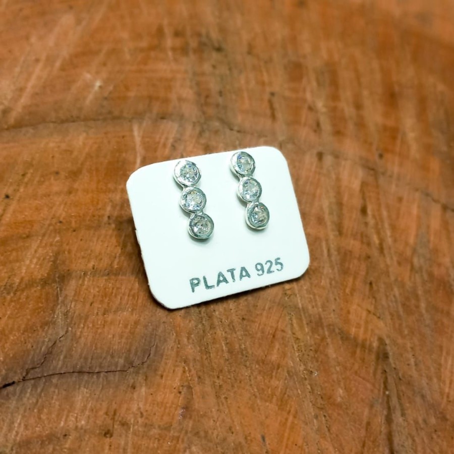 Aros Pasante 3 Piedras