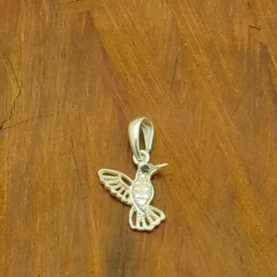 Dije Colibrí con Cubic 16x14mm