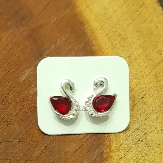 Aros Pasante Cisne con Piedra