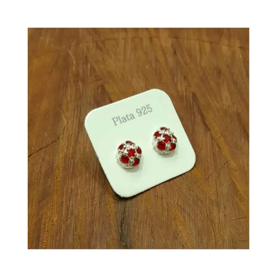 Aros Frutilla 7mm Plata Sola