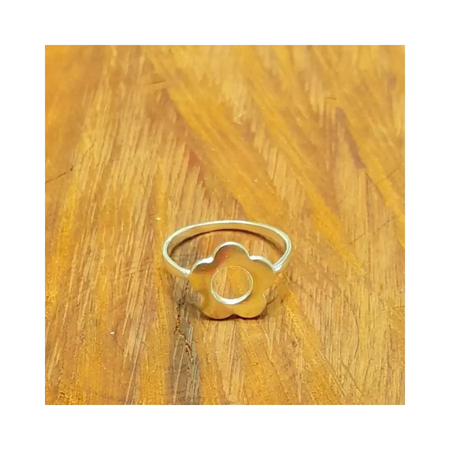Anillos Flor Calado Liso